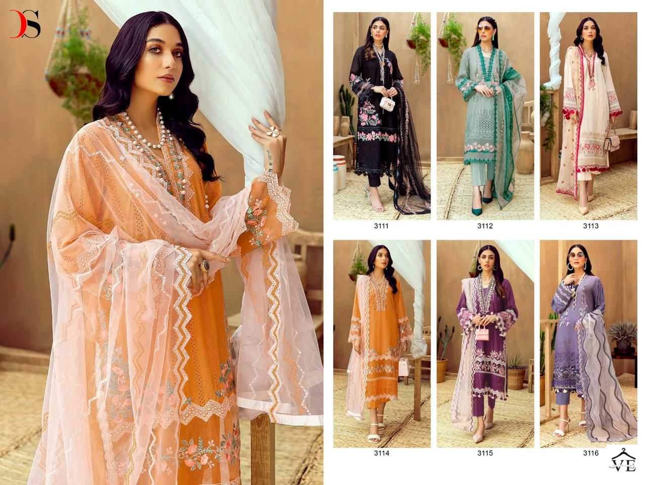 Deepsy Adan’S Libas Lawn 23 Pure Cambric Cotton Wholesale Pakistani Salwar Suit Catalog — Wholesale Salwar Suits, MPA wholesale from Surat — view 7