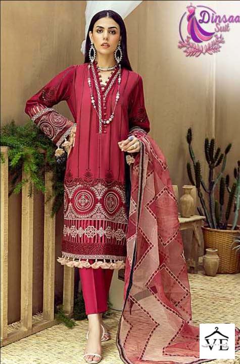 Dinsaa Adans Libas Vol 1 Pure Cambric Cotton Wholesale Pakistani Salwar Suit Catalog — Wholesale Salwar Suits, MPA wholesale from Surat - Gallery Image 2