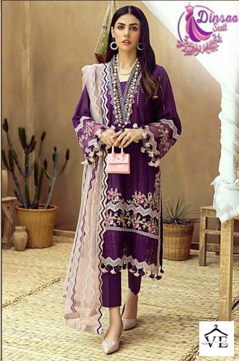 Dinsaa Adans Libas Vol 1 Pure Cambric Cotton Wholesale Pakistani Salwar Suit Catalog — Wholesale Salwar Suits, MPA wholesale from Surat - Gallery Image 3