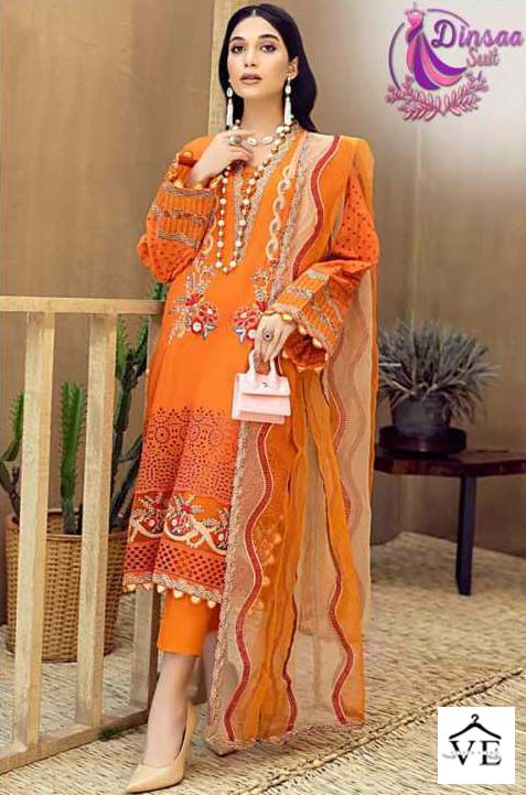 Dinsaa Adans Libas Vol 1 Pure Cambric Cotton Wholesale Pakistani Salwar Suit Catalog — Wholesale Salwar Suits, MPA wholesale from Surat - Gallery Image 4