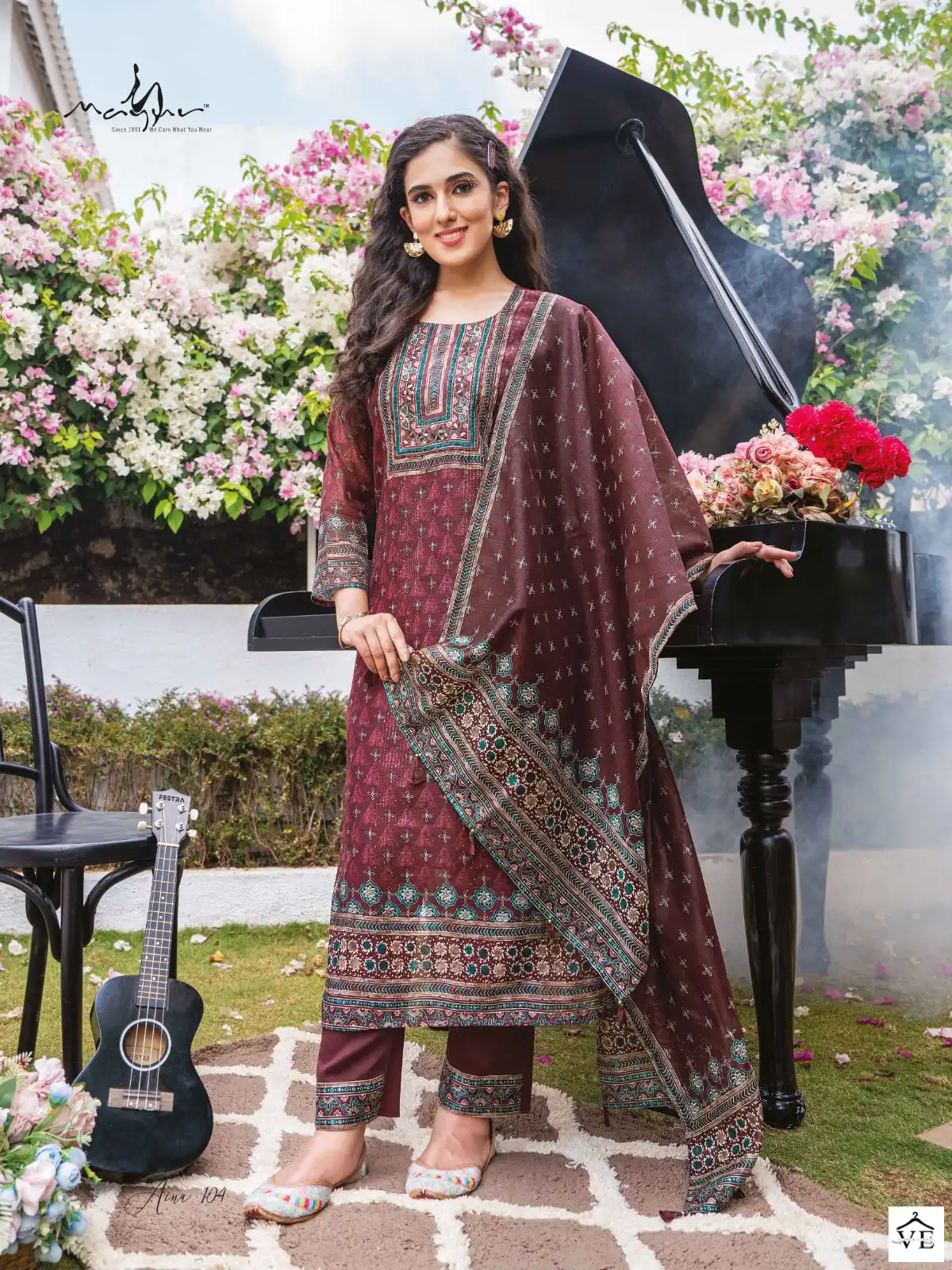 Mayur Aina Crochet Silk Wholesale Readymade Suits Catalog — Wholesale Salwar Suits, Mayur Dress wholesale from Surat - Gallery Image 5