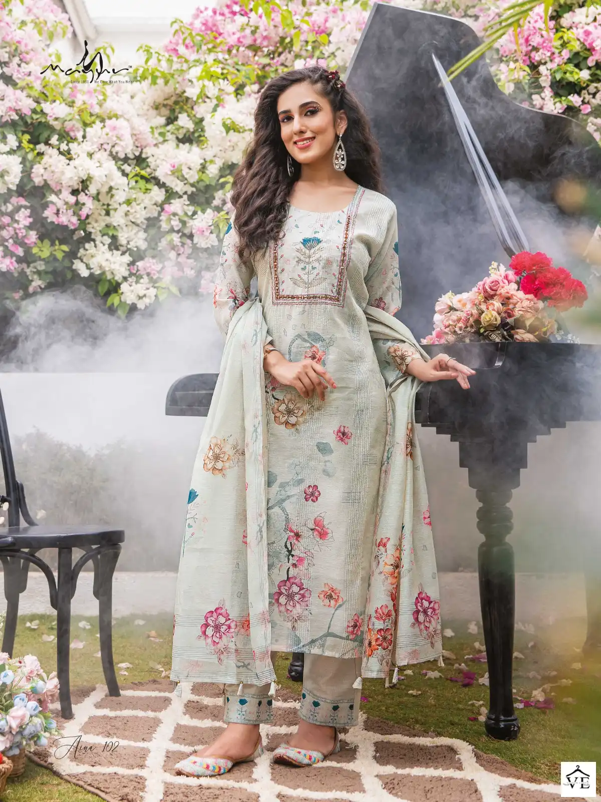 Mayur Aina Crochet Silk Wholesale Readymade Suits Catalog — Wholesale Salwar Suits, Mayur Dress wholesale from Surat - Gallery Image 6