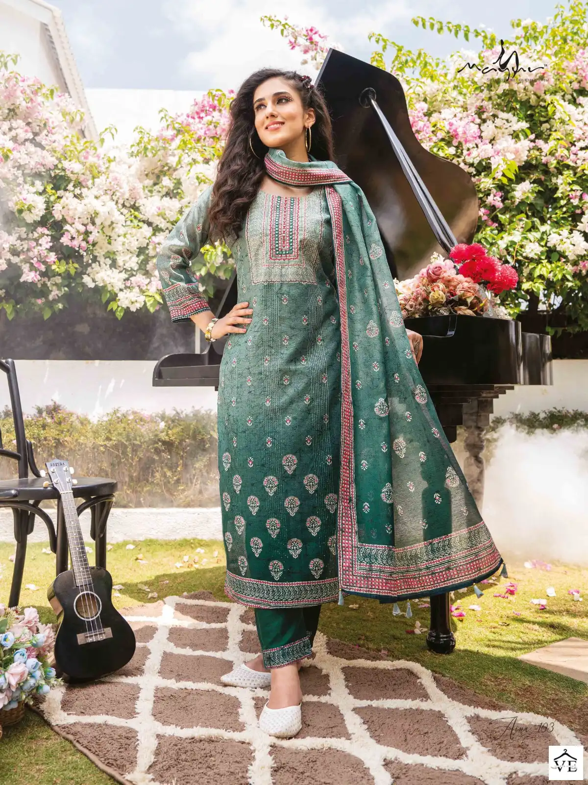 Mayur Aina Crochet Silk Wholesale Readymade Suits Catalog — Wholesale Salwar Suits, Mayur Dress wholesale from Surat - Gallery Image 3
