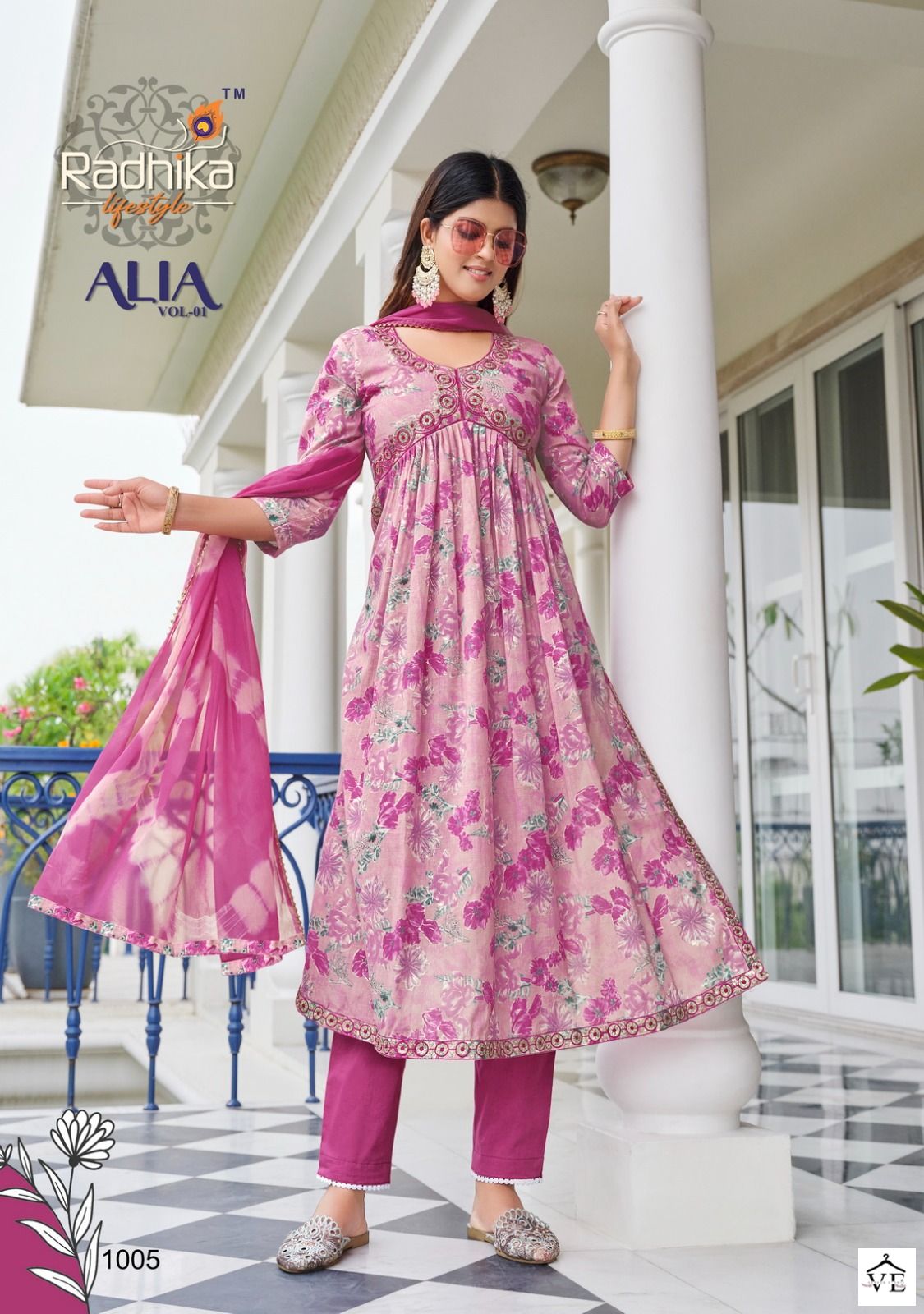 Radhika Life Style Alia Vol1 Mul Foil Print Wholesale Readymade Salwar Suit Catalog — Wholesale Salwar Suits, MPA wholesale from Surat - Gallery Image 7