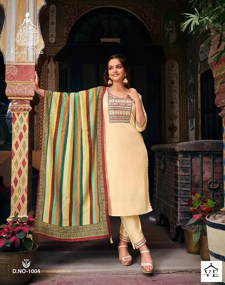 Kajal Style Ambarsaiya Vol 1 Soft & Silk Chanderi Wholesale Readymade Suit Catalog — Wholesale Salwar Suits, MPA wholesale from Surat - Gallery Image 6