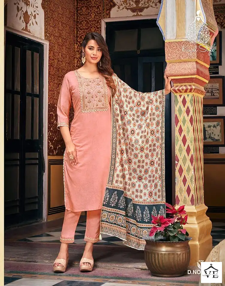 Kajal Style Ambarsaiya Vol 1 Soft & Silk Chanderi Wholesale Readymade Suit Catalog — Wholesale Salwar Suits, MPA wholesale from Surat - Gallery Image 8