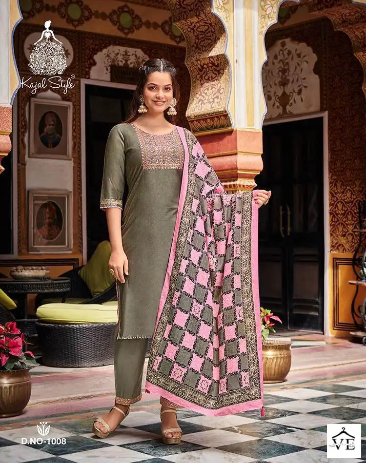 Kajal Style Ambarsaiya Vol 1 Soft & Silk Chanderi Wholesale Readymade Suit Catalog — Wholesale Salwar Suits, MPA wholesale from Surat - Gallery Image 3