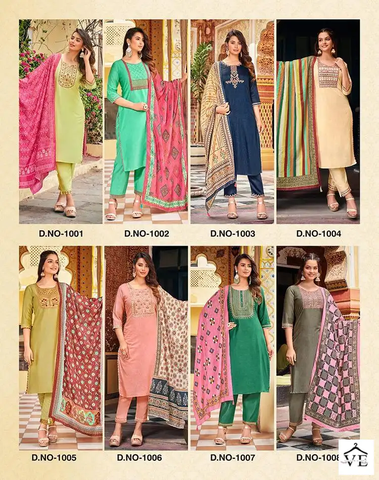 Kajal Style Ambarsaiya Vol 1 Soft &amp; Silk Chanderi Wholesale Readymade Suit Catalog — Wholesale Salwar Suits, MPA wholesale from Surat — view 9