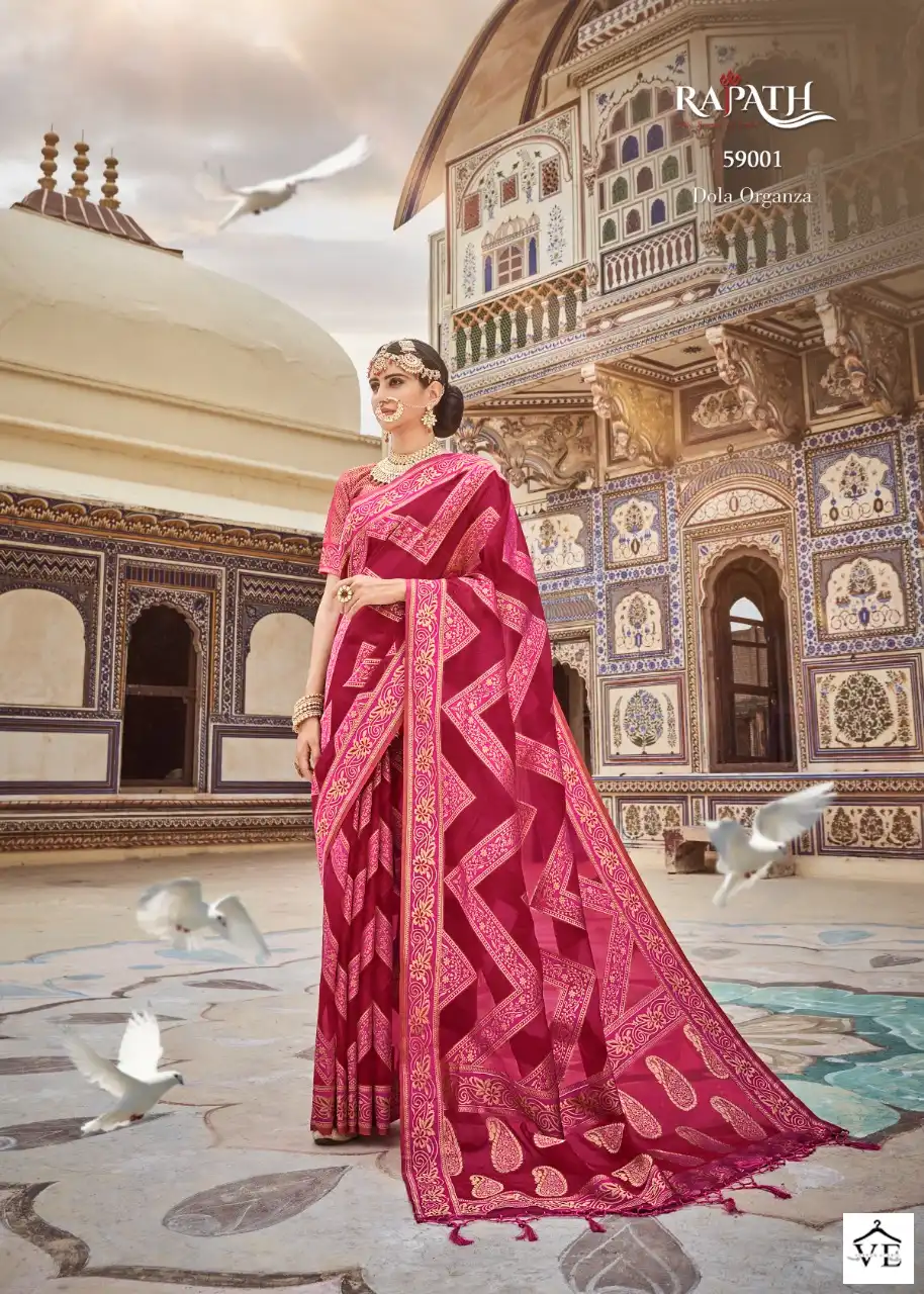 Rajpath Amelia Dola Organza Wholesale Saree Catalog — Wholesale Sarees, MPA wholesale from Surat - Gallery Image 5