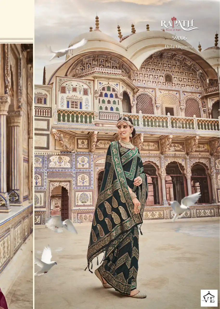 Rajpath Amelia Dola Organza Wholesale Saree Catalog — Wholesale Sarees, MPA wholesale from Surat - Gallery Image 4