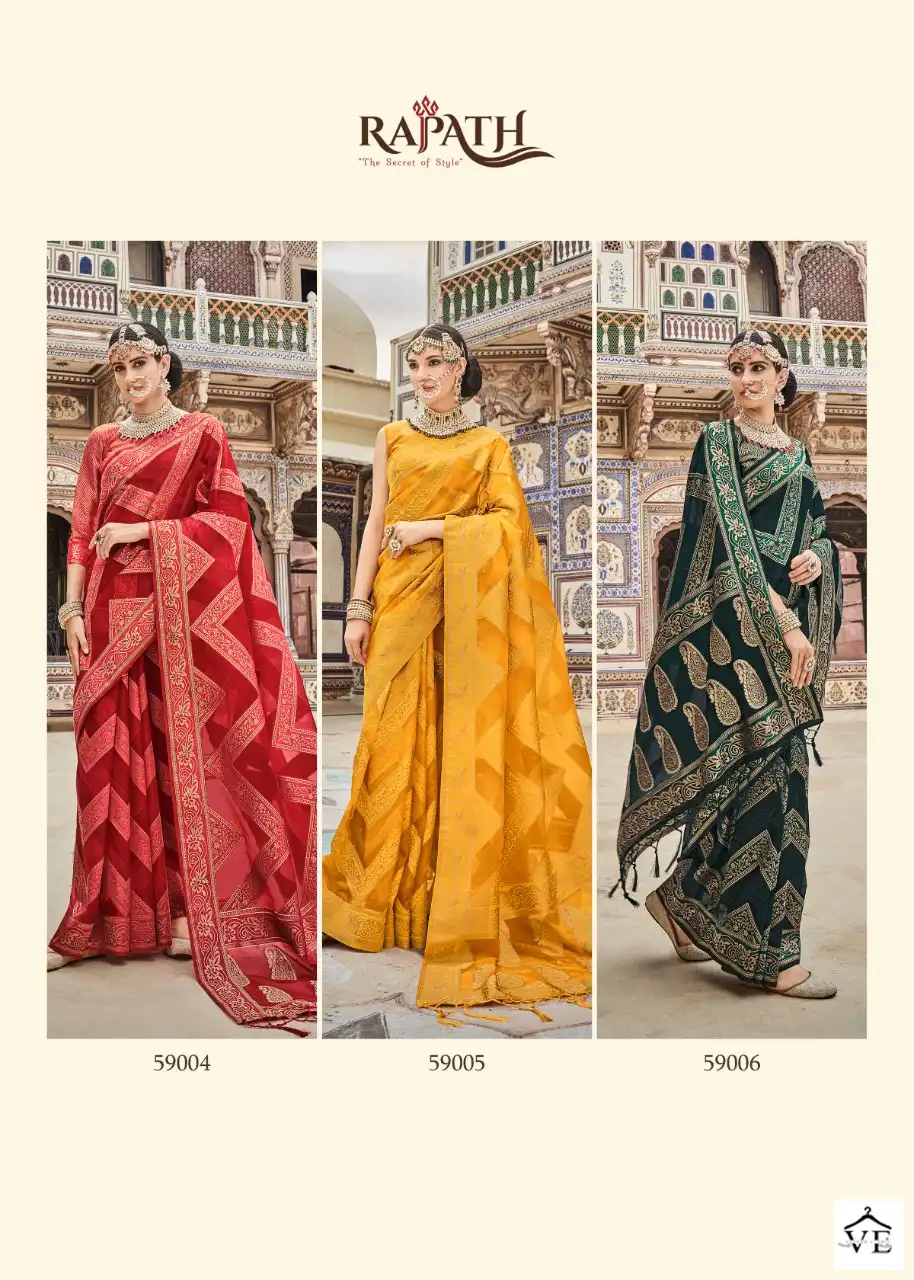 Rajpath Amelia Dola Organza Wholesale Saree Catalog — Wholesale Sarees, MPA wholesale from Surat - Gallery Image 7