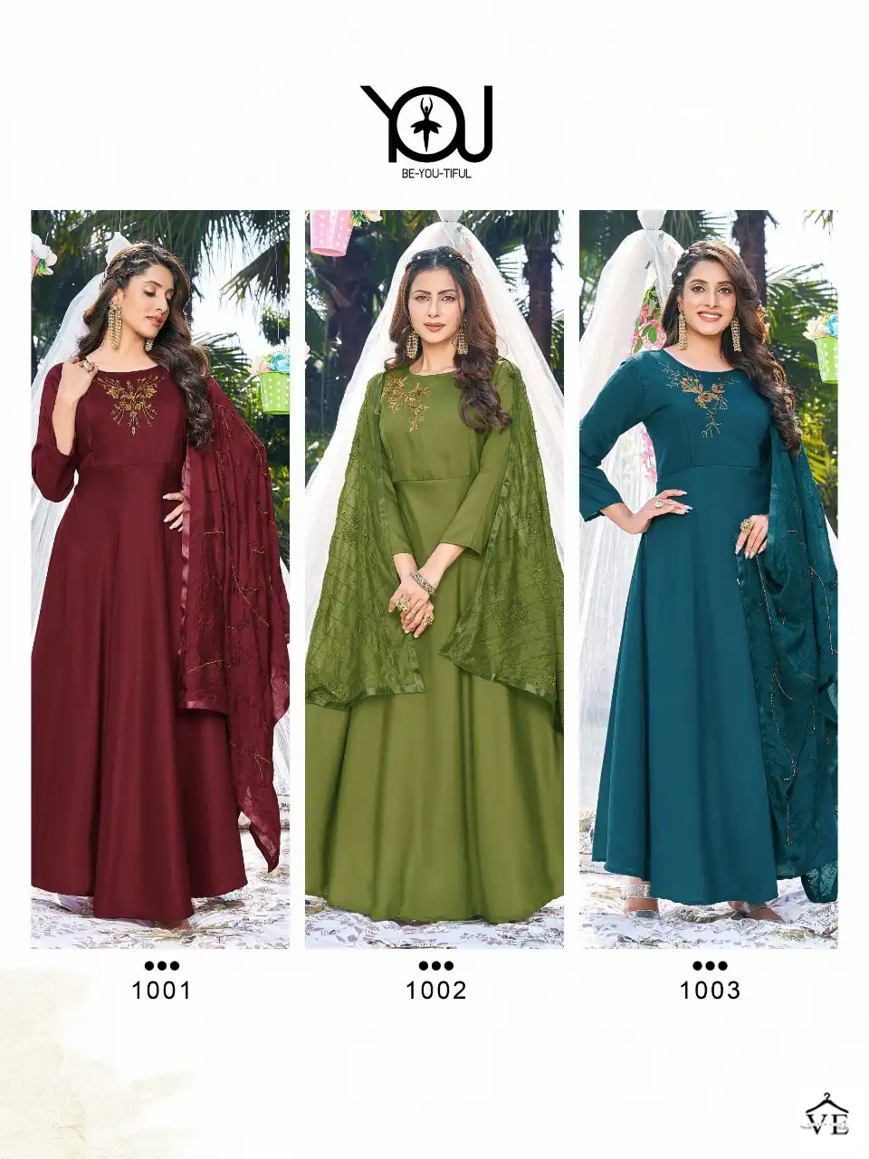 Wanna Annie Heavy Muslin Wholesale Gown With Dupatta Catalog — Wholesale Kurtis, MPA wholesale from Surat - Gallery Image 5
