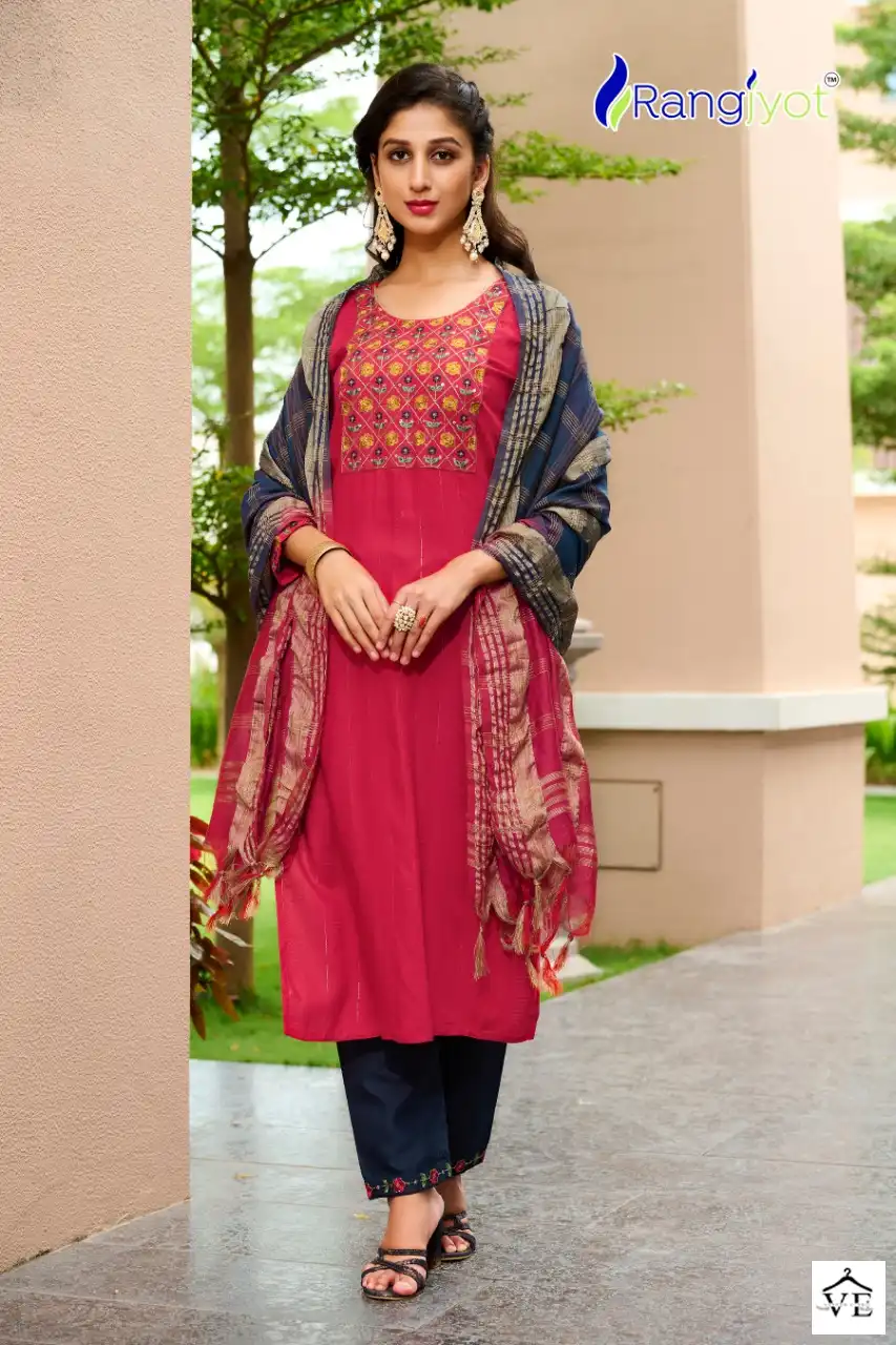 Rangjyot Anusha Vol 1 14 Kg Rayon Wholesale Readymade Salwar Suit Catalog — Wholesale Salwar Suits, MPA wholesale from Surat - Gallery Image 3