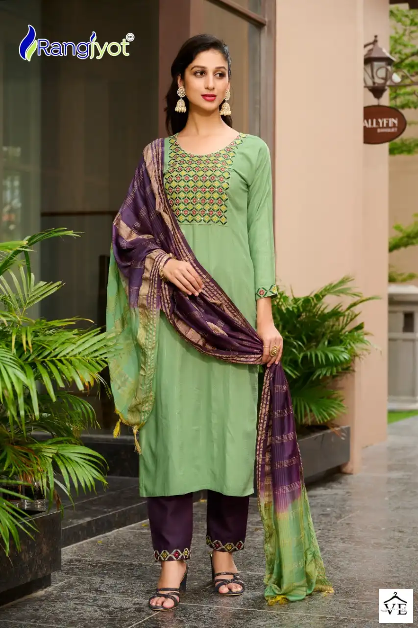 Rangjyot Anusha Vol 1 14 Kg Rayon Wholesale Readymade Salwar Suit Catalog — Wholesale Salwar Suits, MPA wholesale from Surat - Gallery Image 6
