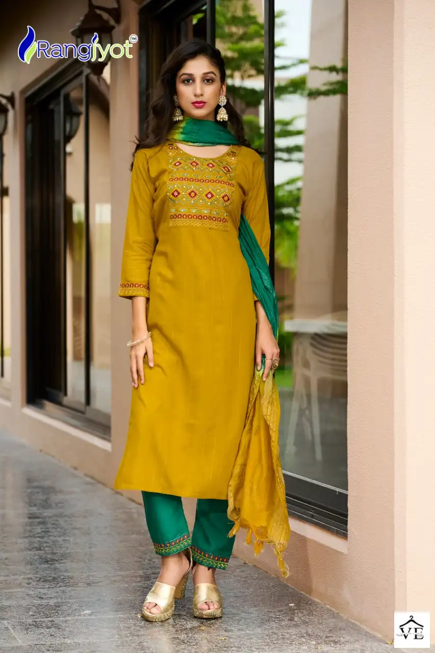 Rangjyot Anusha Vol 1 14 Kg Rayon Wholesale Readymade Salwar Suit Catalog — Wholesale Salwar Suits, MPA wholesale from Surat - Gallery Image 4