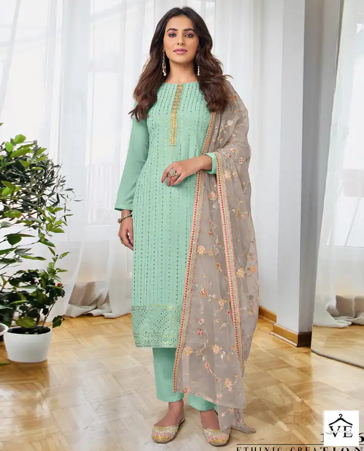 Eba Lifestyle Ashpreet Vol-8 Heavy Chinon & Georgette Wholesale Designer Salwar Suit Catalog