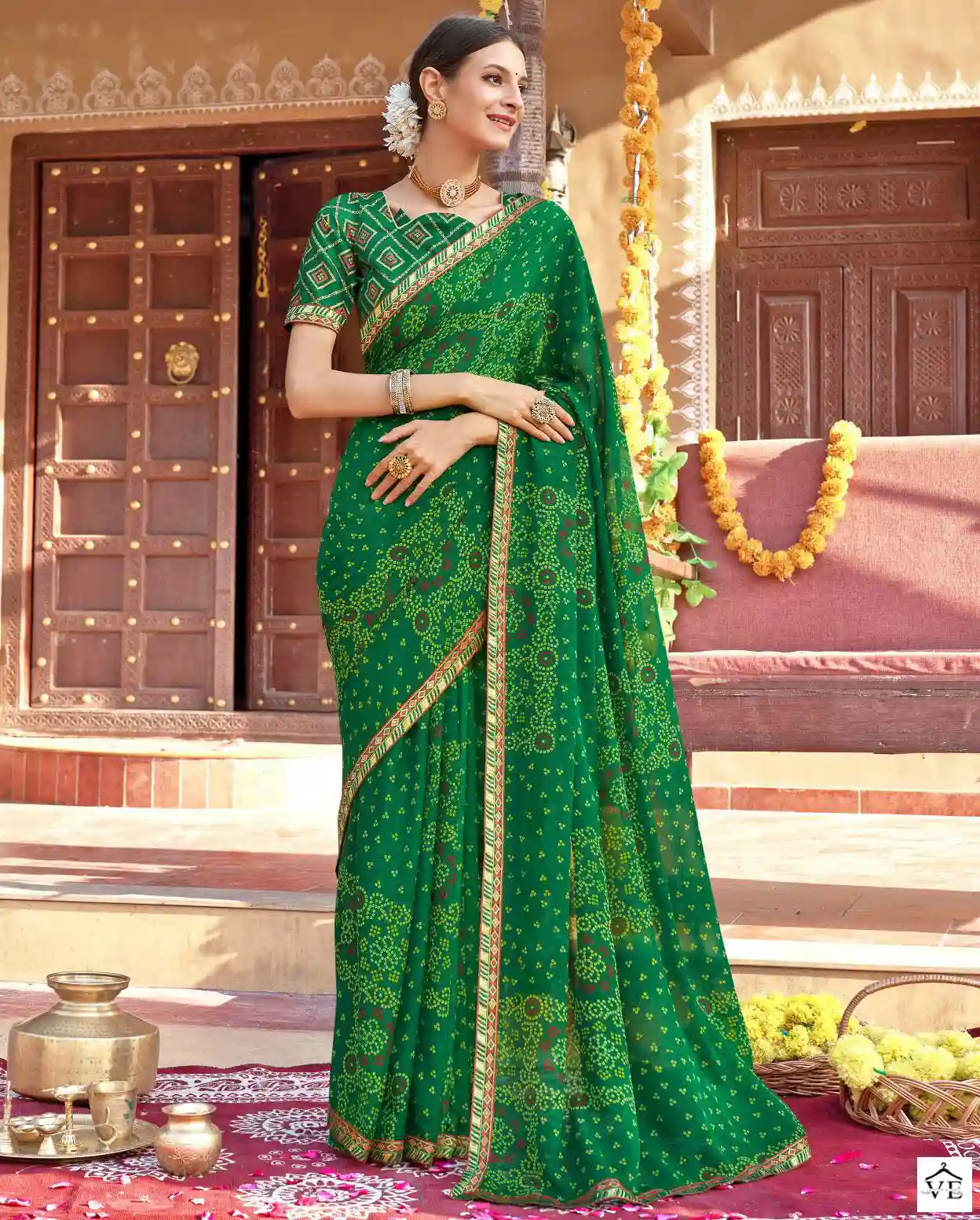 Madhupriya Bandhan Vol 10 White Cat Zometto Wholesale Saree Catalog — Wholesale Sarees, MPA wholesale from Surat — view 1