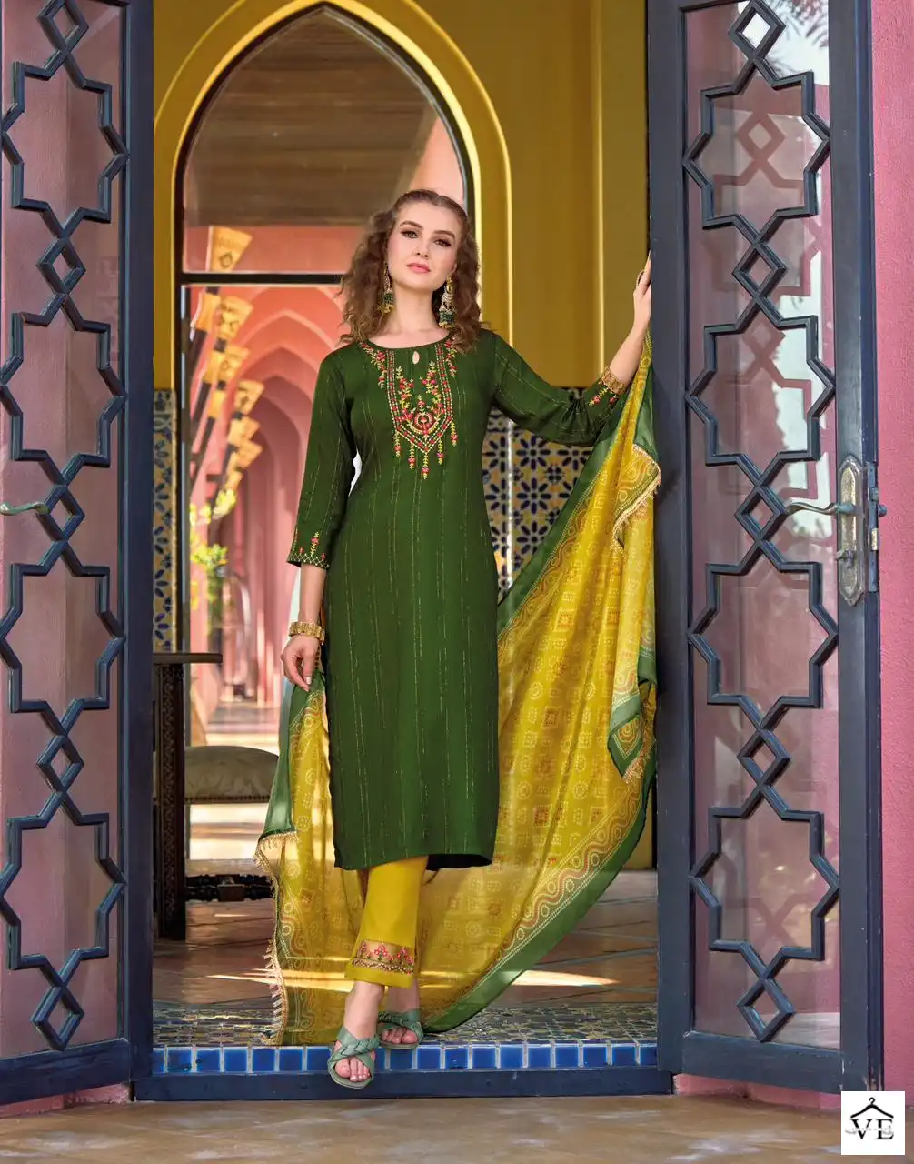 Lily & Lali Bandhej Fancy Viscose Rayon Wholesale Readymade Suits Catalog - Image 6