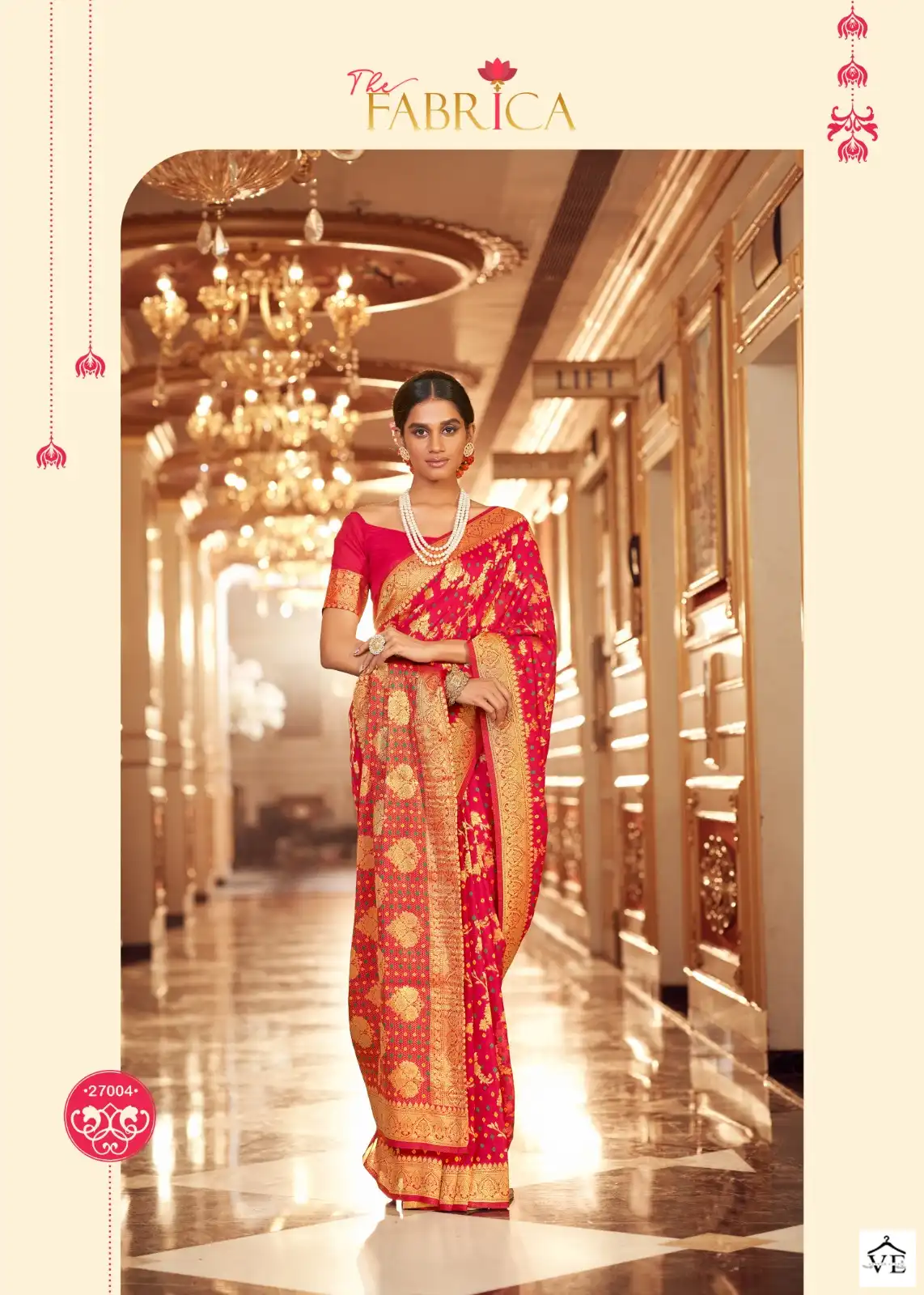 The Fabrica Bandhej Pure Chiffon Wholesale Saree Catalog — Wholesale Sarees, MPA wholesale from Surat - Gallery Image 5