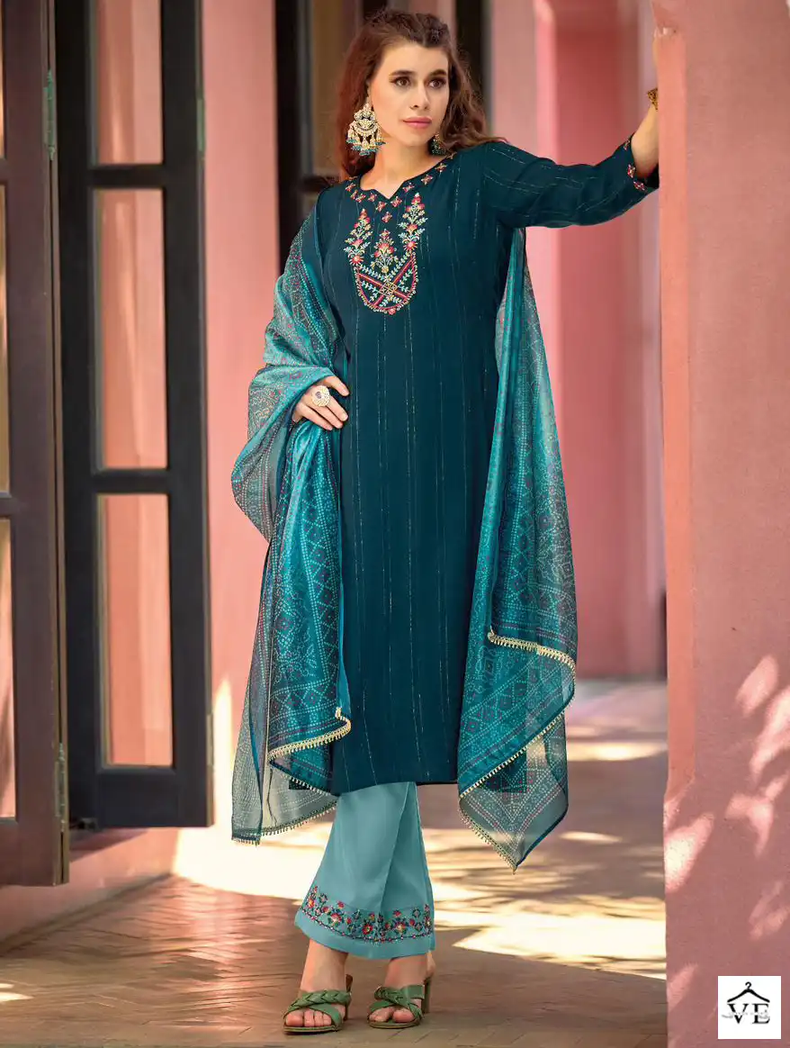 Lily & Lali Bandhej Fancy Viscose Rayon Wholesale Readymade Suits Catalog