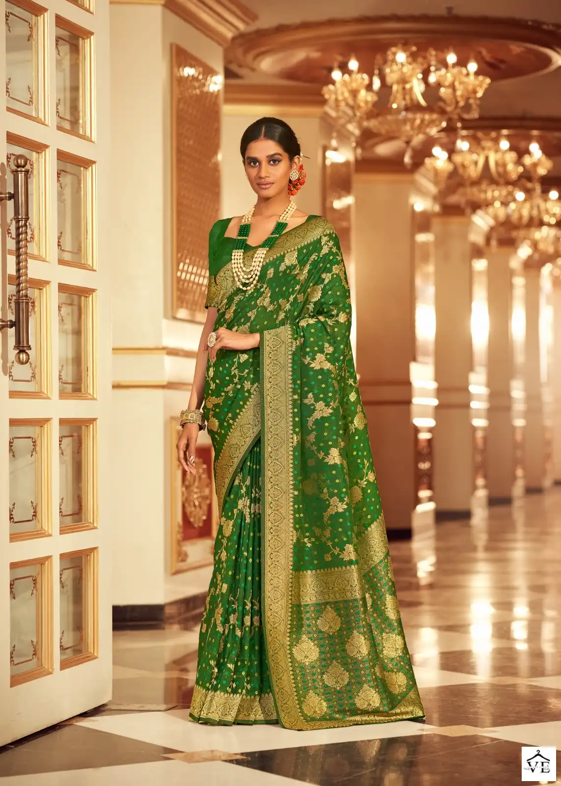 The Fabrica Bandhej Pure Chiffon Wholesale Saree Catalog — Wholesale Sarees, MPA wholesale from Surat - Gallery Image 6
