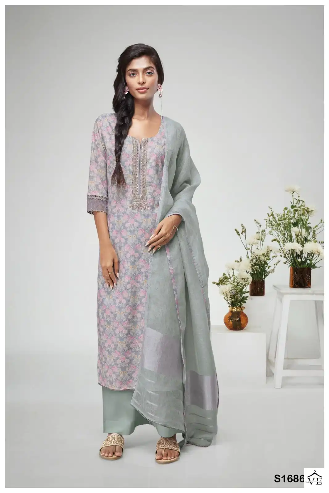 Ganga Banu 1686 Premium Cotton Wholesale Salwar Suit Catalog — Wholesale Salwar Suits, MPA wholesale from Surat - Gallery Image 3