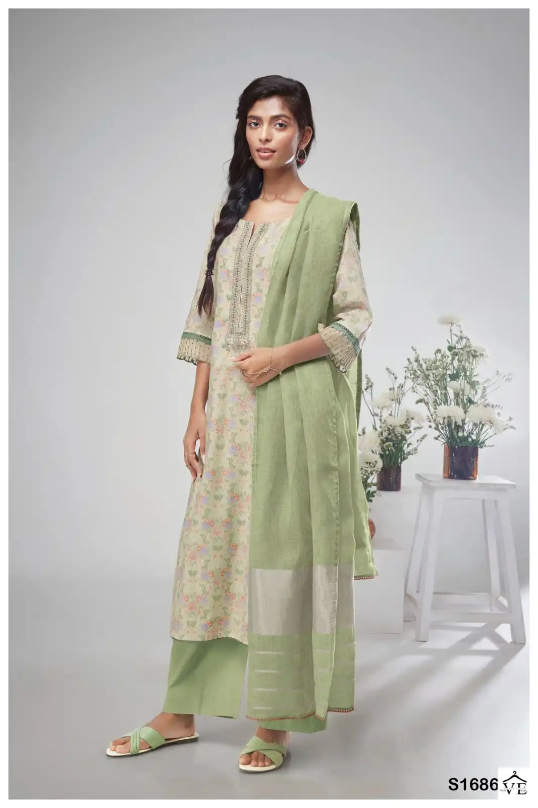 Ganga Banu 1686 Premium Cotton Wholesale Salwar Suit Catalog — Wholesale Salwar Suits, MPA wholesale from Surat - Gallery Image 4