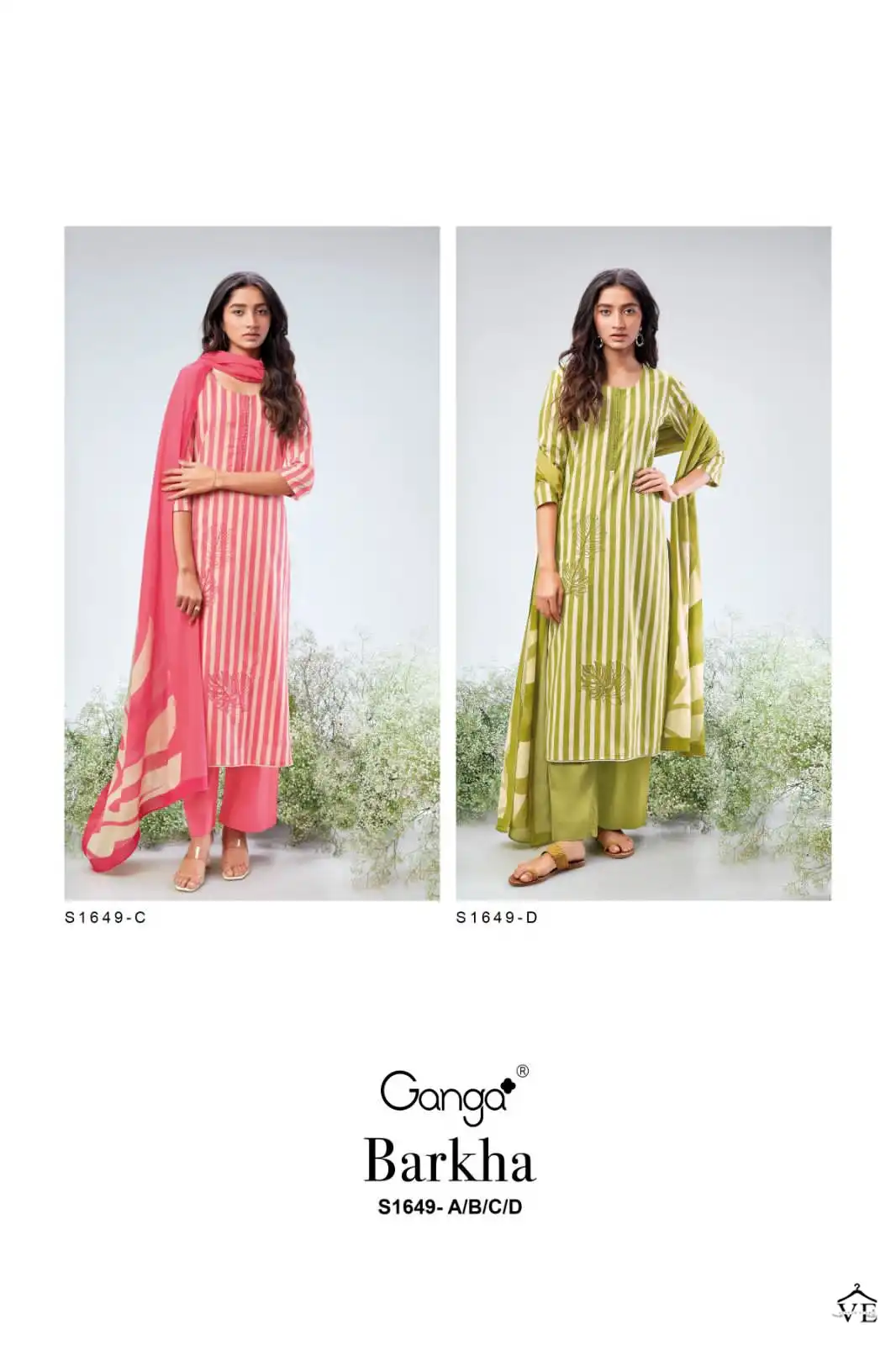 Ganga Barkha 1649 Premium Cotton Wholesale Salwar Suit Catalog — Wholesale Salwar Suits, MPA wholesale from Surat — view 5