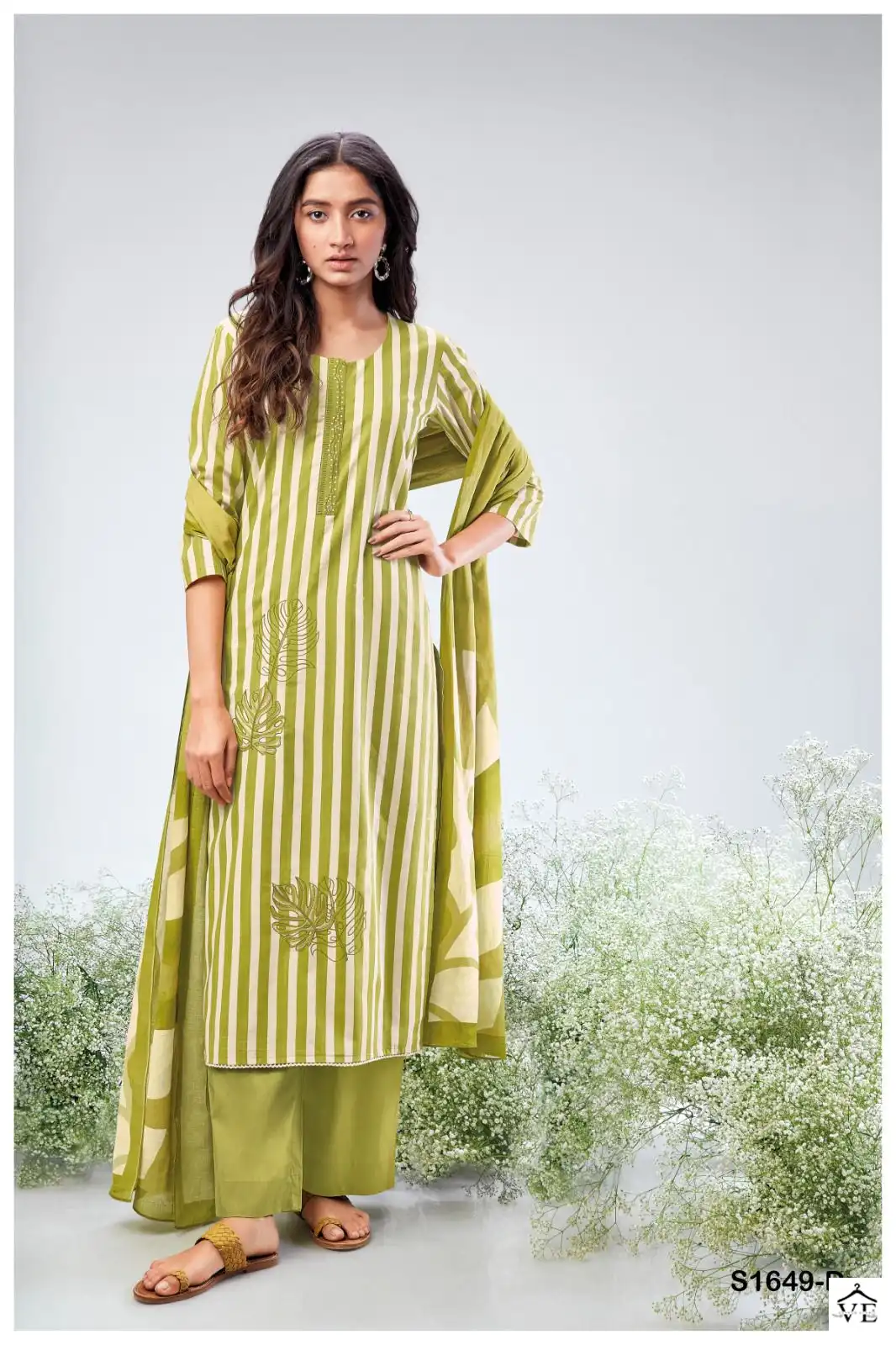 Ganga Barkha 1649 Premium Cotton Wholesale Salwar Suit Catalog — Wholesale Salwar Suits, MPA wholesale from Surat — view 4