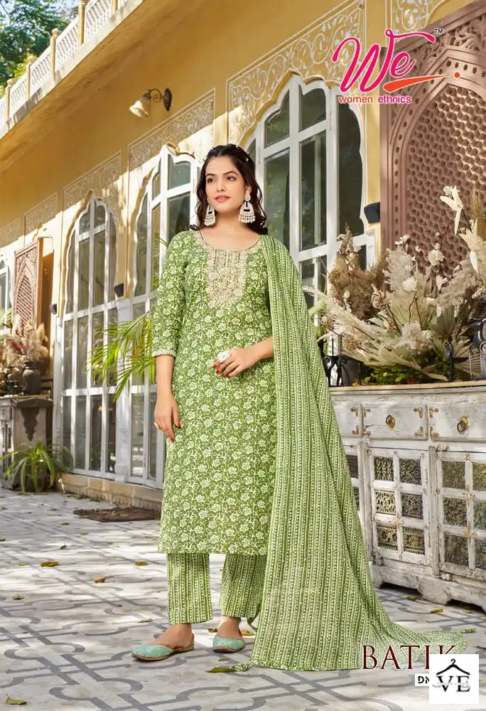 We Batik Pure Cotton Wholesale Readymade Suits Catalog — Wholesale Salwar Suits, MPA wholesale from Surat - Gallery Image 3