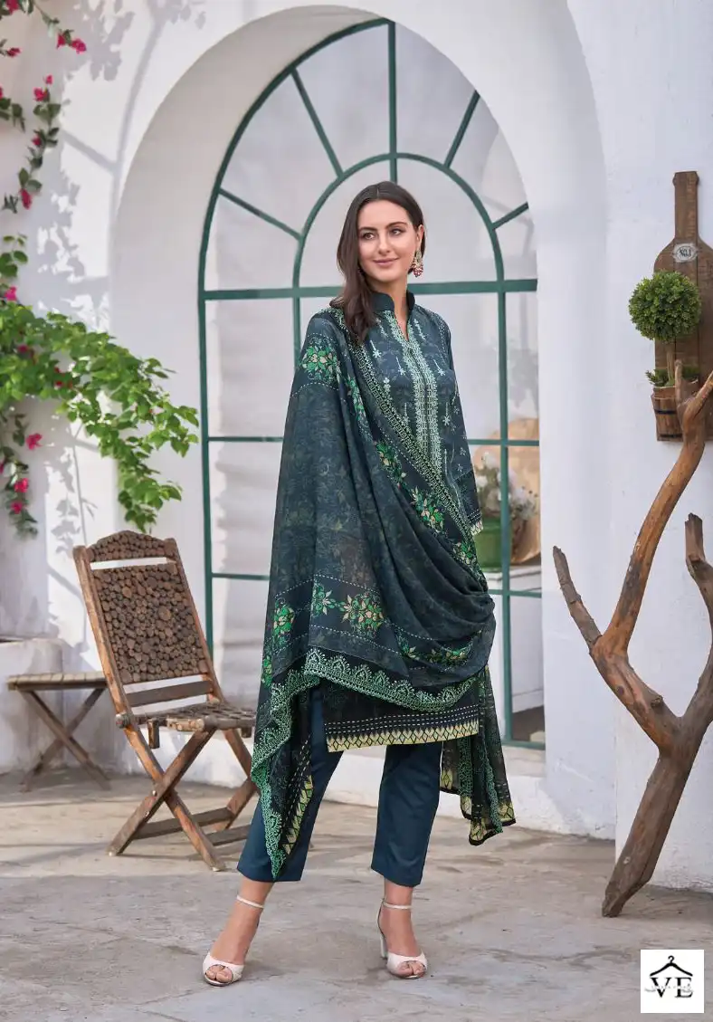 Bin Saeed Lawn Collection Vol-4 Pure Lawn Wholesale Pakistani Suits Catalog — Wholesale Salwar Suits, MPA wholesale from Surat - Gallery Image 5
