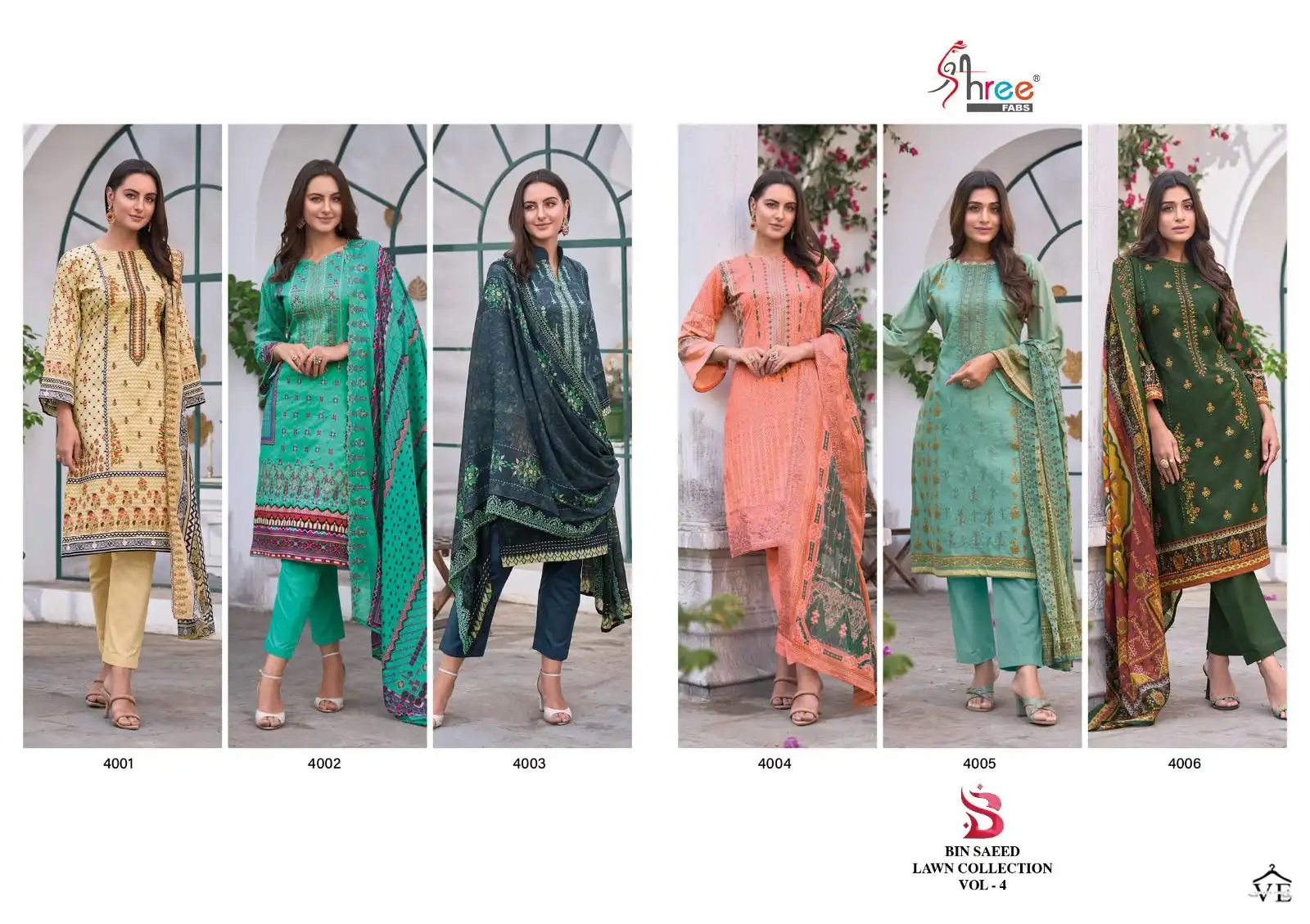 Bin Saeed Lawn Collection Vol-4 Pure Lawn Wholesale Pakistani Suits Catalog — Wholesale Salwar Suits, MPA wholesale from Surat — view 7