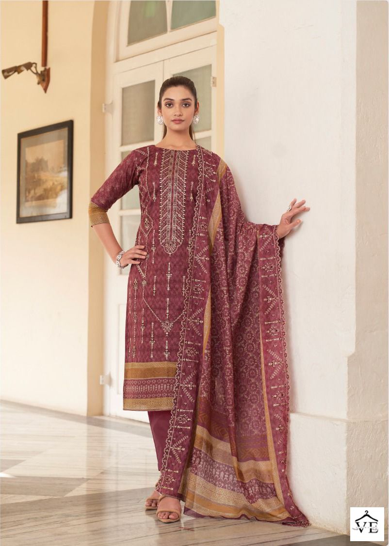 Shree Fabs Bin Saeed Lawn Collection Vol 5 Pure Lawn Wholesale Pakistani Salwar Suit Catalog — Wholesale Salwar Suits, MPA wholesale from Surat - Gallery Image 4