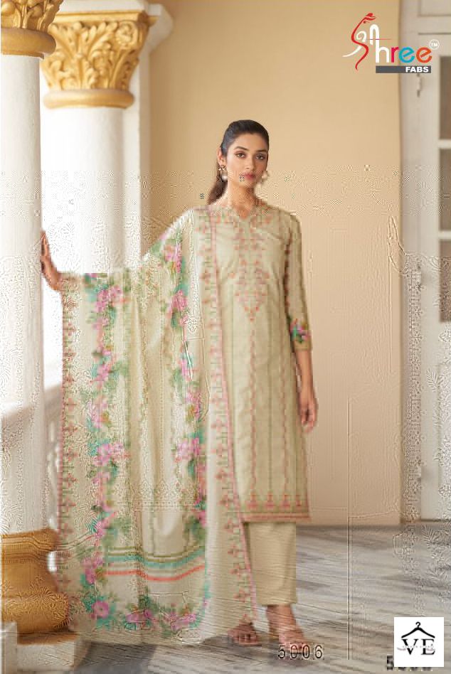 Shree Fabs Bin Saeed Lawn Collection Vol 5 Pure Lawn Wholesale Pakistani Salwar Suit Catalog — Wholesale Salwar Suits, MPA wholesale from Surat - Gallery Image 5