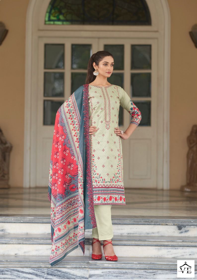 Shree Fabs Bin Saeed Lawn Collection Vol 5 Pure Lawn Wholesale Pakistani Salwar Suit Catalog — Wholesale Salwar Suits, MPA wholesale from Surat - Gallery Image 6