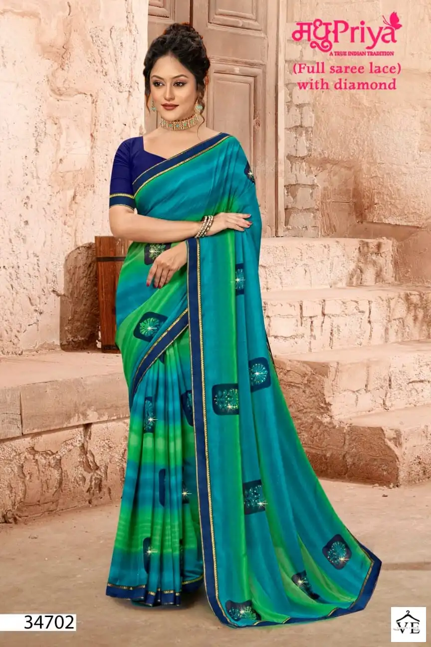 Madhupriya Bingo Fancy Heavy Jacquard Wholesale Saree Catalog — Wholesale Sarees, MPA wholesale from Surat - Gallery Image 2