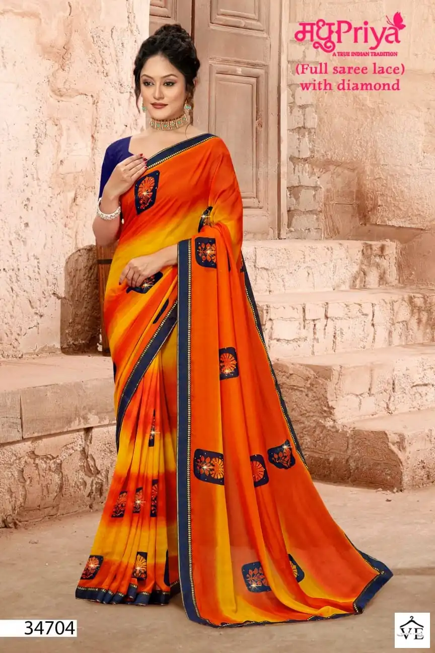 Madhupriya Bingo Fancy Heavy Jacquard Wholesale Saree Catalog — Wholesale Sarees, MPA wholesale from Surat - Gallery Image 4