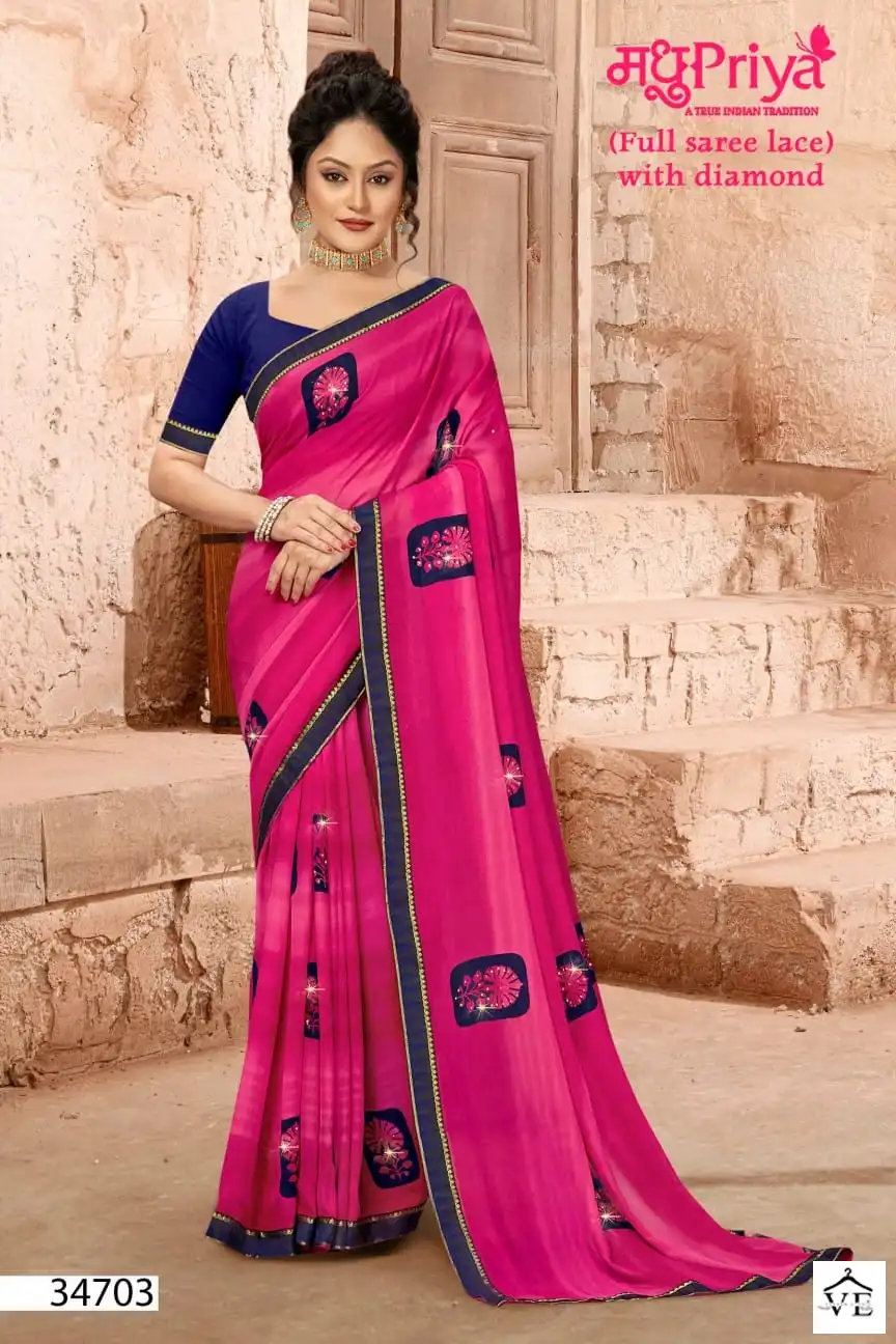 Madhupriya Bingo Fancy Heavy Jacquard Wholesale Saree Catalog — Wholesale Sarees, MPA wholesale from Surat - Gallery Image 5
