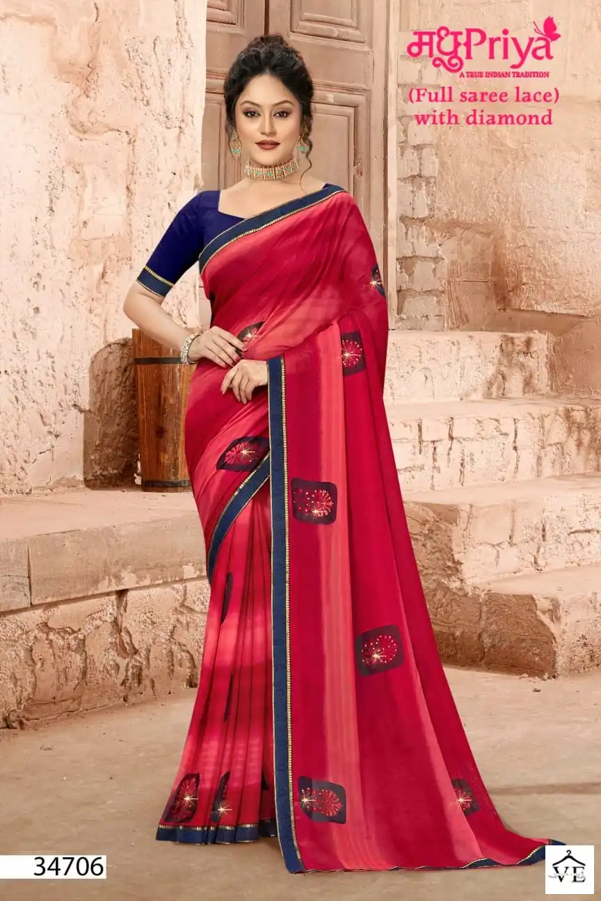 Madhupriya Bingo Fancy Heavy Jacquard Wholesale Saree Catalog — Wholesale Sarees, MPA wholesale from Surat - Gallery Image 6