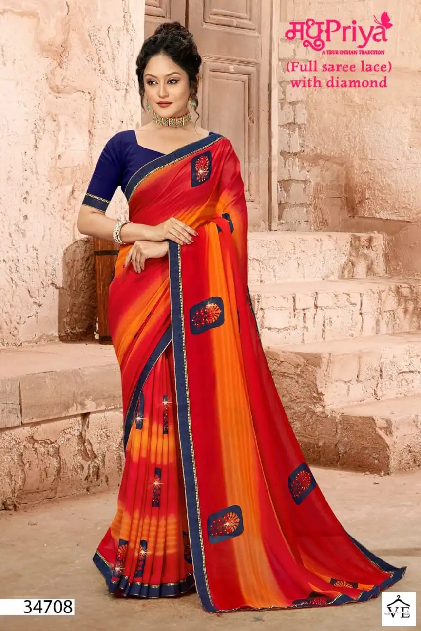 Madhupriya Bingo Fancy Heavy Jacquard Wholesale Saree Catalog — Wholesale Sarees, MPA wholesale from Surat - Gallery Image 8
