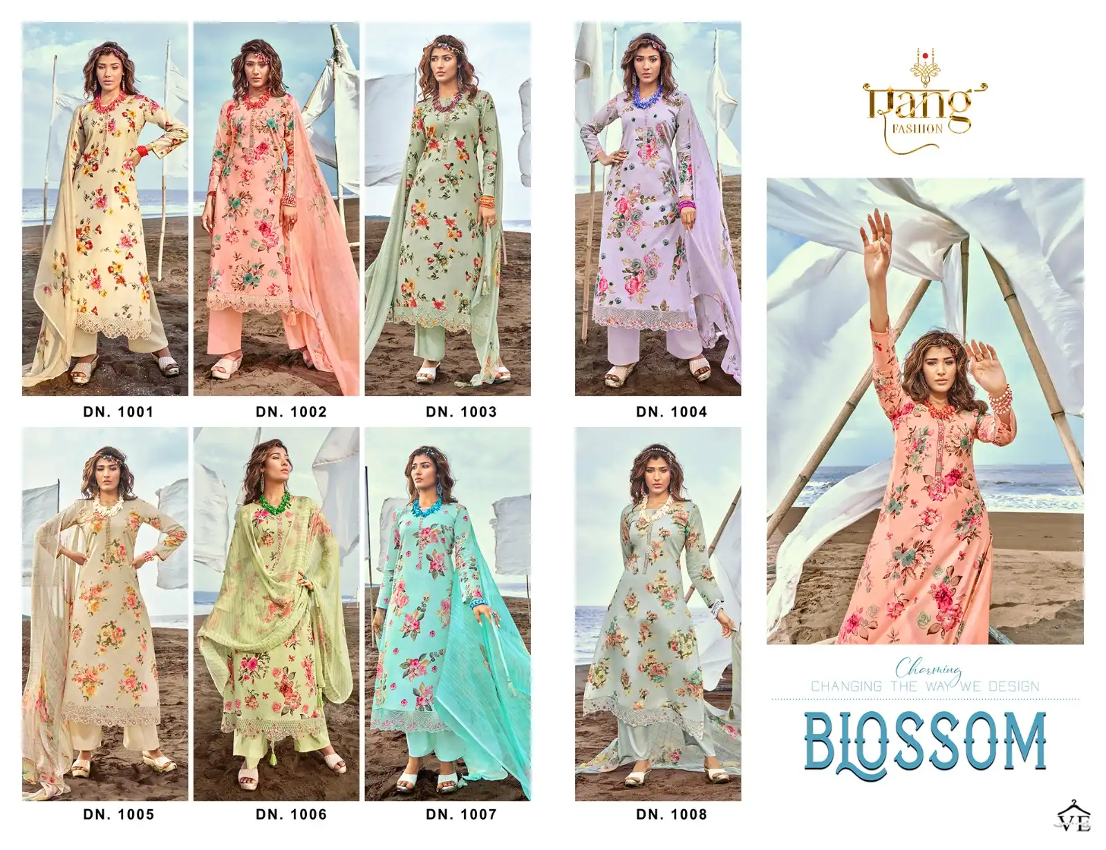 Rang Blossom Pure Lawn Cotton Wholesale Salwar Suit Catalog — Wholesale Salwar Suits, MPA wholesale from Surat — view 9