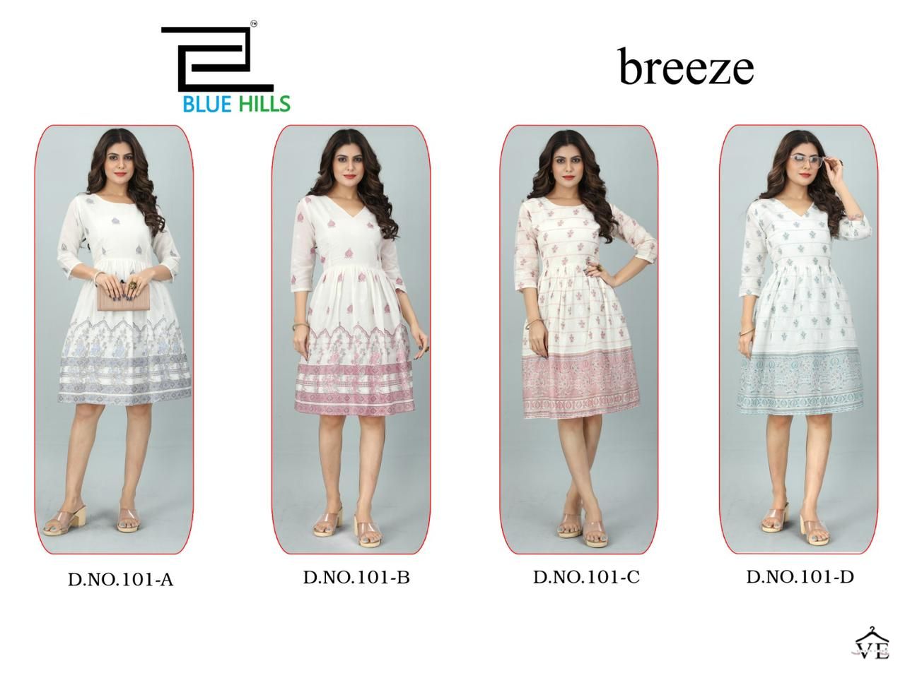 Blue Hills Breeze Cotton Wholesale Kurtis Catalog — Wholesale Kurtis, MPA wholesale from Surat — view 5