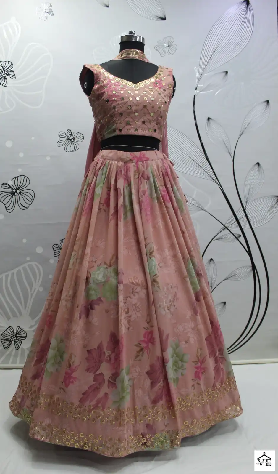 Shubhkala Bridesmaid Vol 30 Georgette Wholesale Semi Stitched Lehenga Choli Catalog — Wholesale Lehenga, MPA wholesale from Surat — view 8