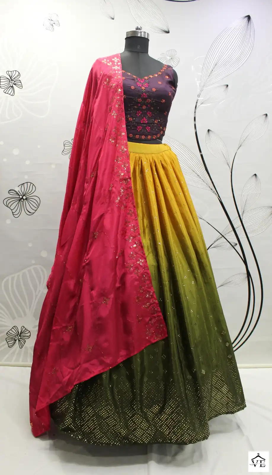 Shubhkala Bridesmaid Vol 30 Georgette Wholesale Semi Stitched Lehenga Choli Catalog — Wholesale Lehenga, MPA wholesale from Surat — view 11