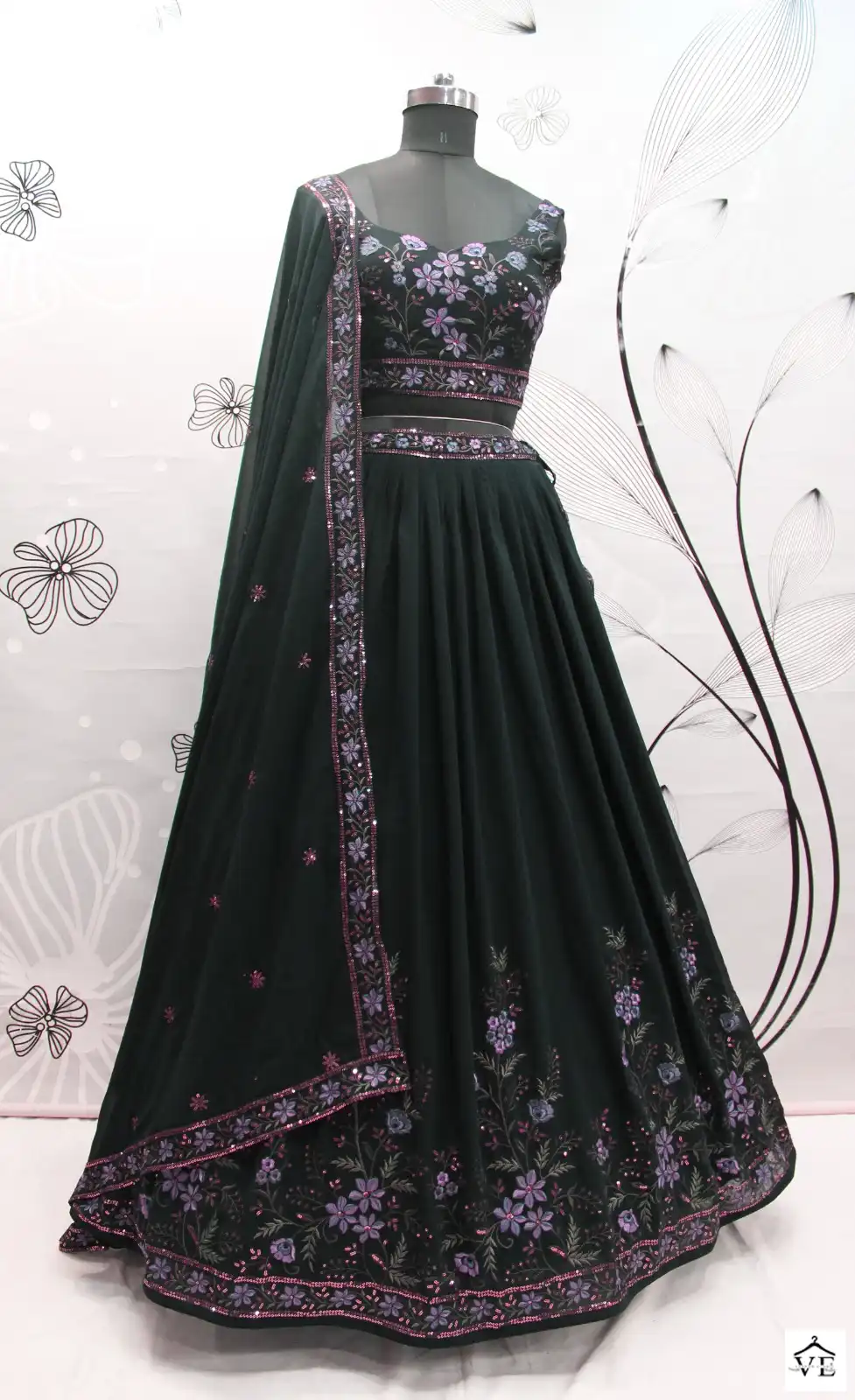 Shubhkala Bridesmaid Vol 30 Georgette Wholesale Semi Stitched Lehenga Choli Catalog — Wholesale Lehenga, MPA wholesale from Surat — view 12