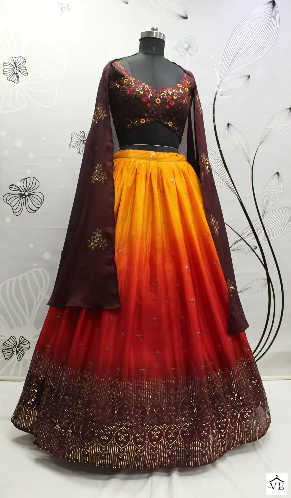 Shubhkala Bridesmaid Vol 30 Georgette Wholesale Semi Stitched Lehenga Choli Catalog — Wholesale Lehenga, MPA wholesale from Surat — view 10