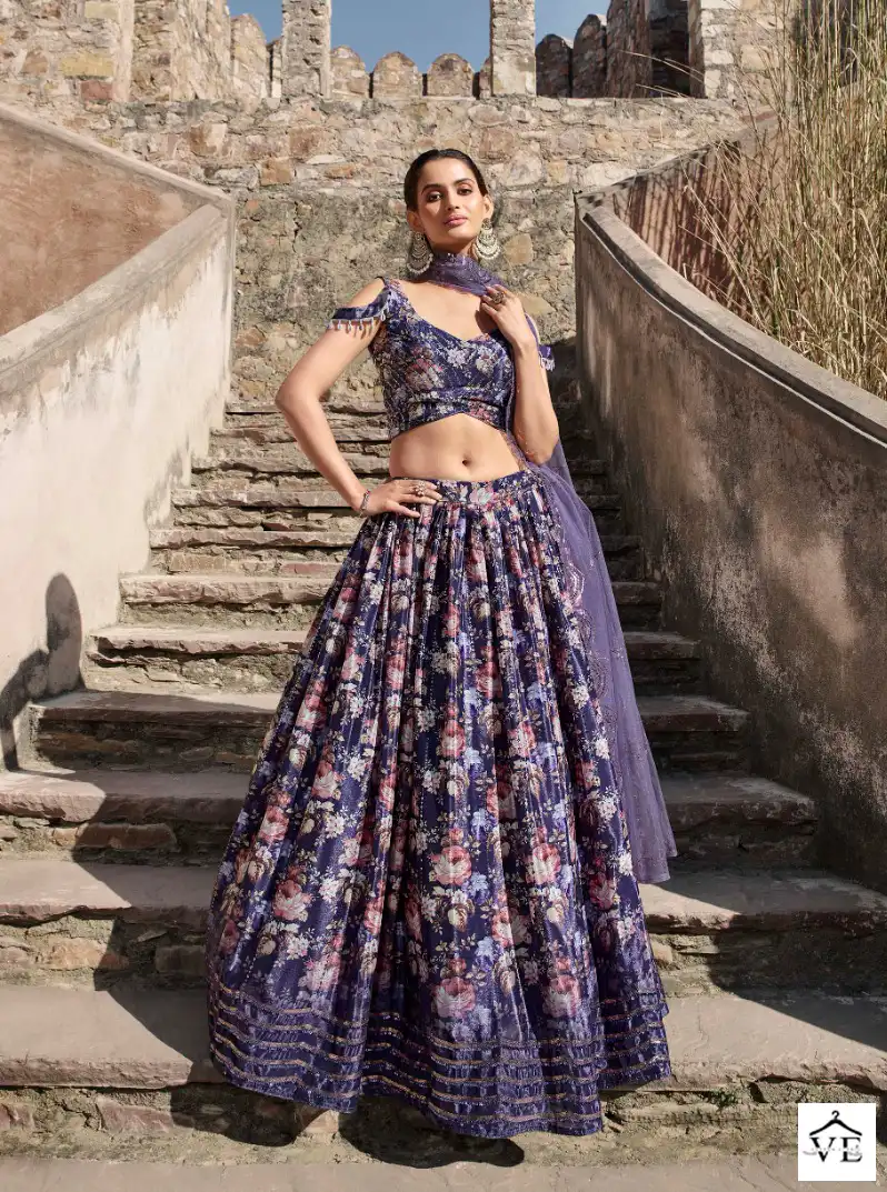 Shubhkala Bridesmaid Vol 30 Georgette Wholesale Semi Stitched Lehenga Choli Catalog — Wholesale Lehenga, MPA wholesale from Surat — view 7