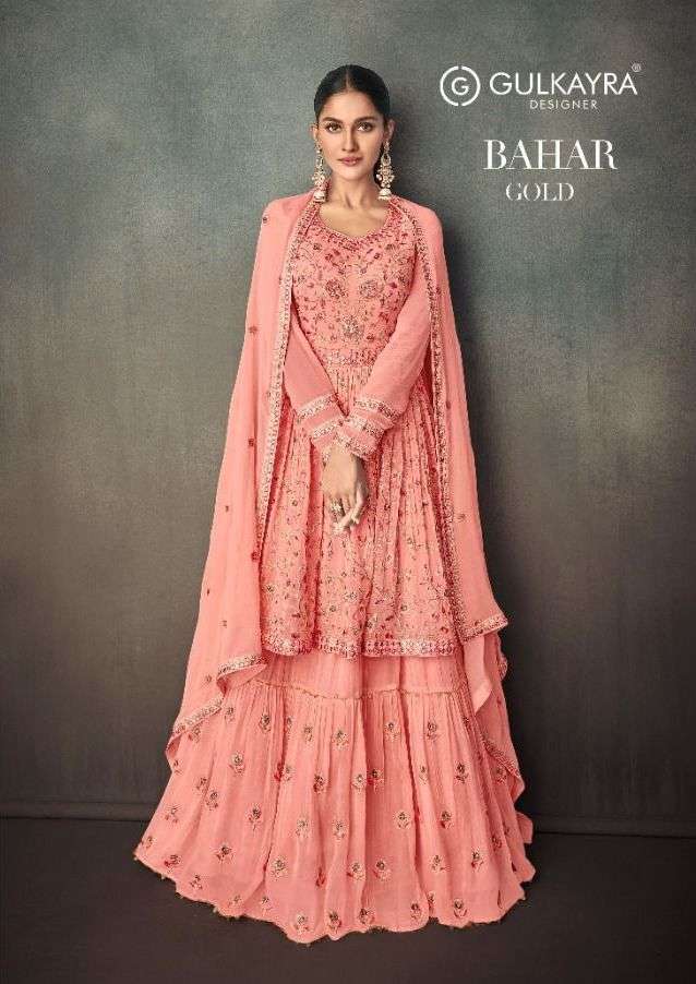 Gulkayra Bahar Gold Real Georgette Wholesale Ready Made Suits Catalog — Wholesale Salwar Suits, MPA wholesale from Surat — view 2