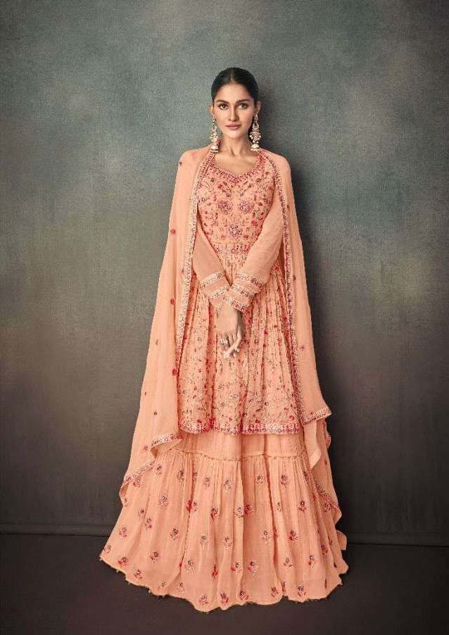 Gulkayra Bahar Gold Real Georgette Wholesale Ready Made Suits Catalog — Wholesale Salwar Suits, MPA wholesale from Surat — view 4