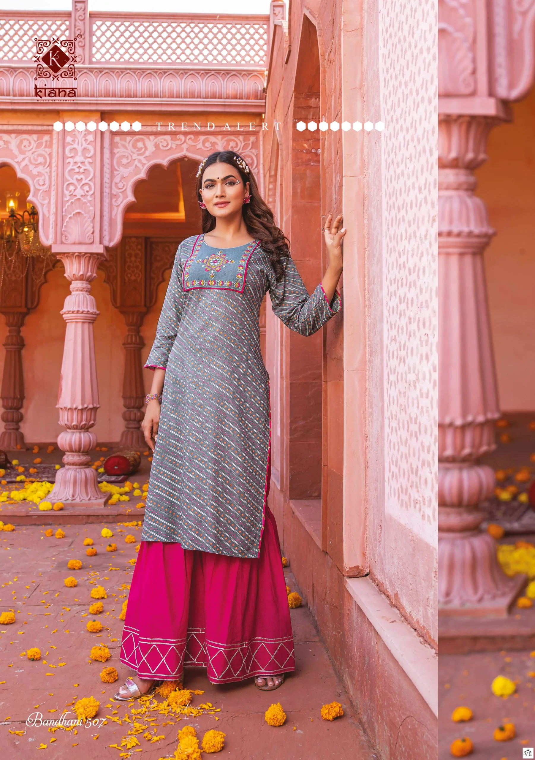 Kiana Bandhani Vol 5 Heavy Rayon Wholesale Kurti With Pant Catalog — Wholesale Kurtis, MPA wholesale from Surat - Gallery Image 7
